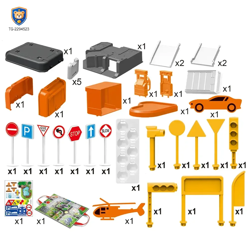 Parking Lot Backpack Toy Set, Diecast Racing — product view 3