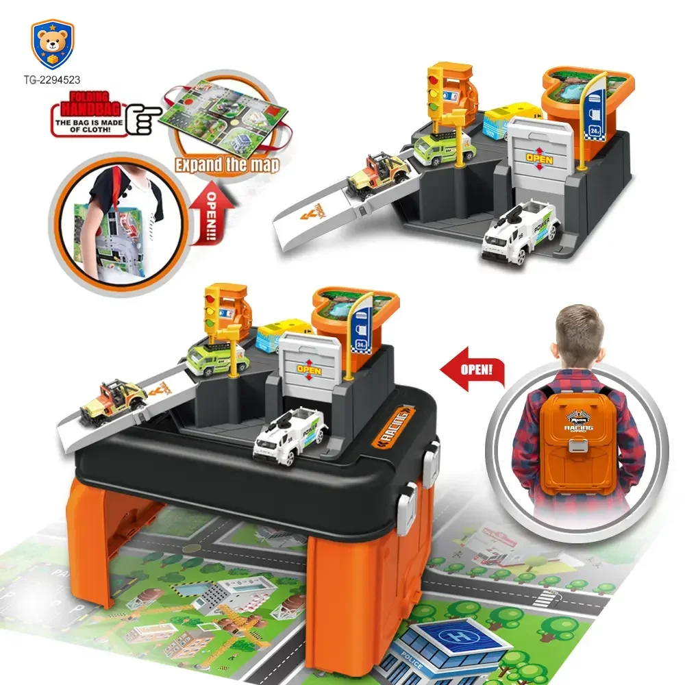 Parking Lot Backpack Toy Set, Diecast Racing — product view 7