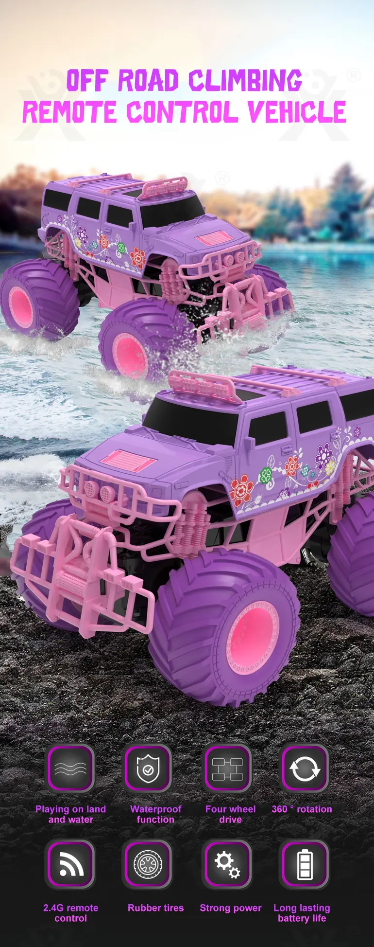 1:18 Hummer Bigfoot Climbing Vehicle Toy (TG4416543) — product detail panel 1