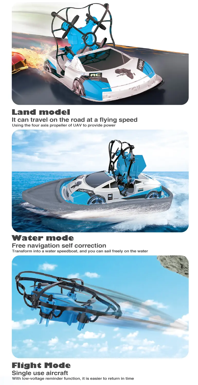 3-in-1 Drone Car Boat Toy For Kids’ Fun Adventure (TG1415936) — product detail panel 2