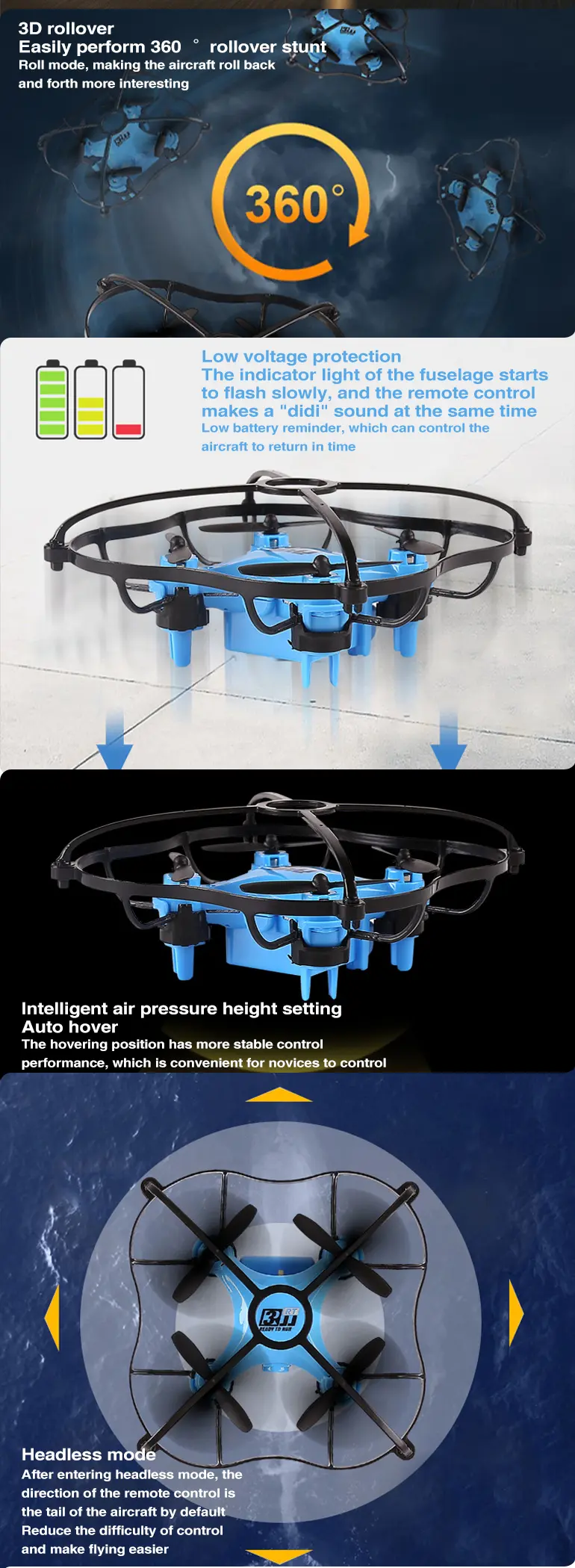 3-in-1 Drone Car Boat Toy For Kids’ Fun Adventure (TG1415936) — product detail panel 4
