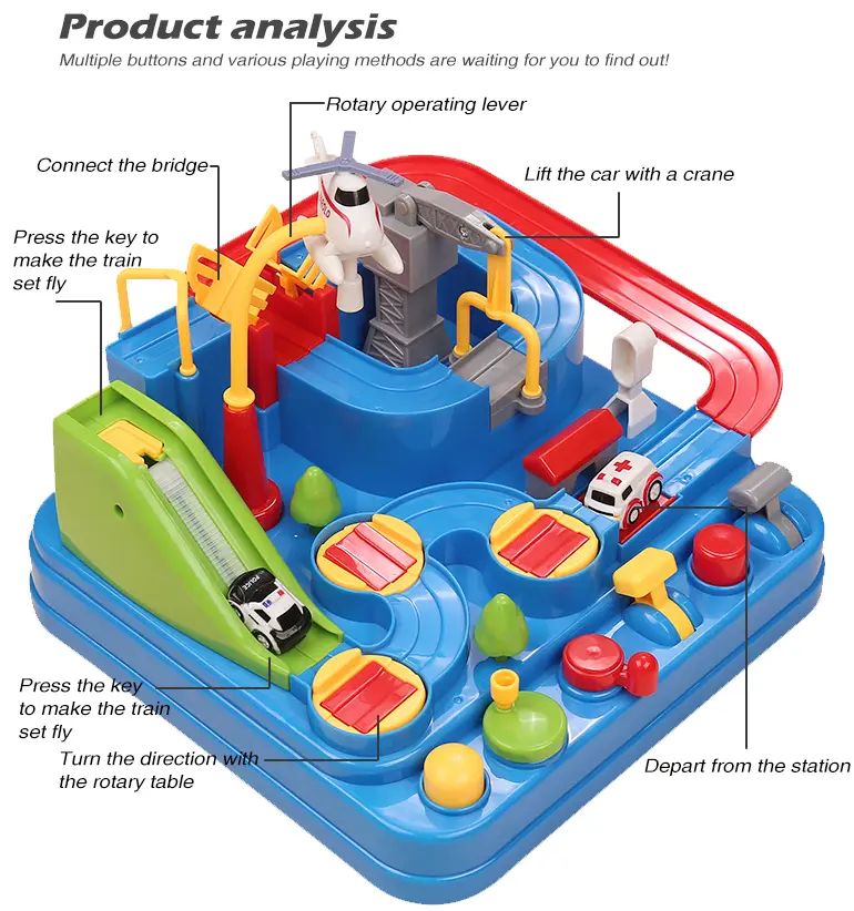 Car Adventure Track Game Toy With Six Operational Buttons (TG2160156) — product detail panel 2