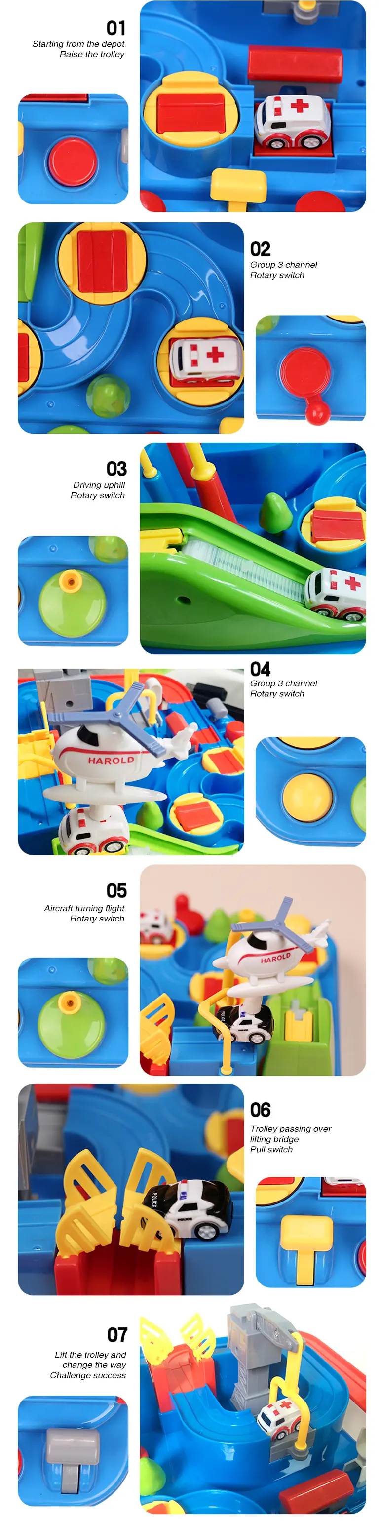 Car Adventure Track Game Toy With Six Operational Buttons (TG2160156) — product detail panel 3