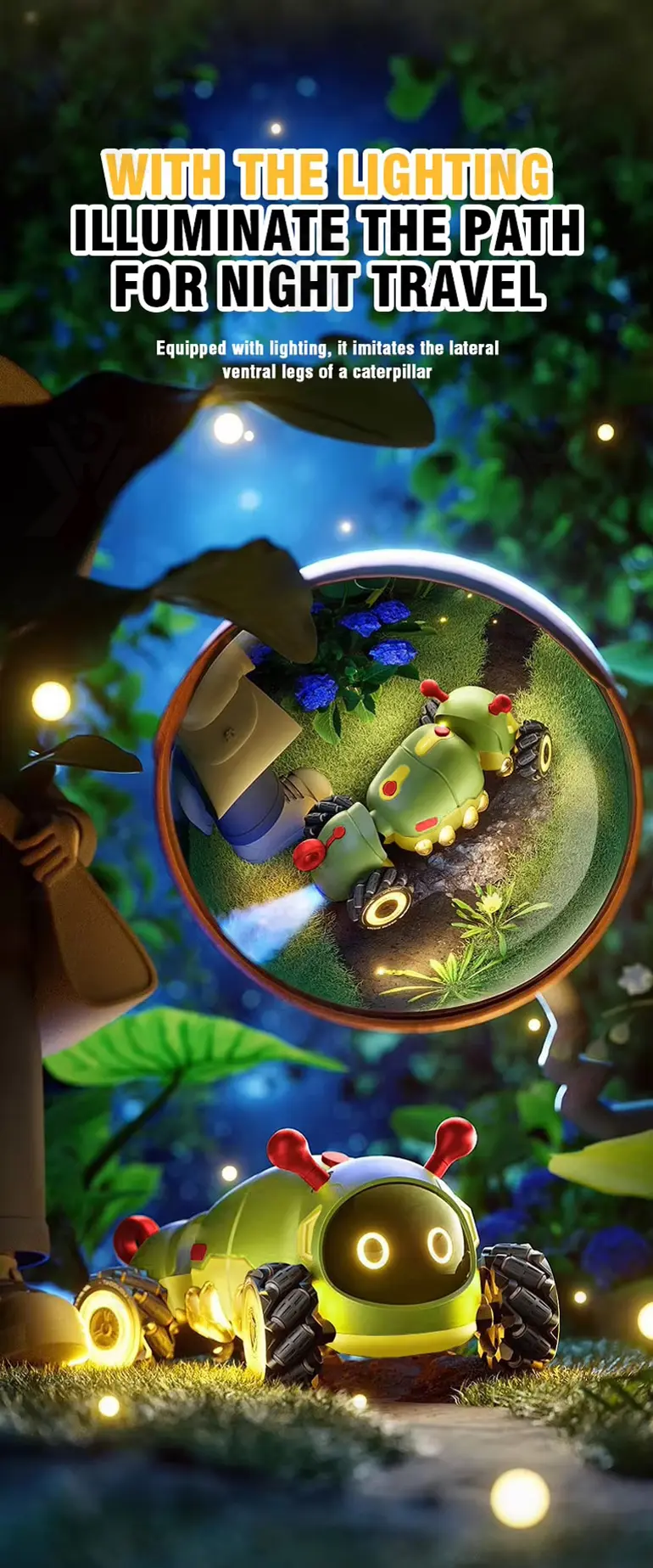 Bionic RC Caterpillar Stunt Cars Simulate the Movement of a Real Caterpillar (TG4871180) — product detail panel 5
