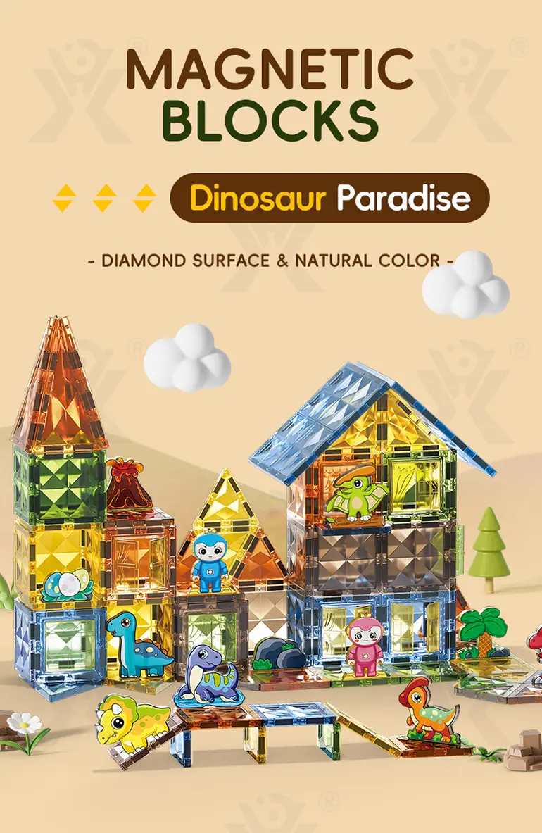 Dinosaur Park Magnetic Tiles Toy (TG4219345) — product detail panel 1