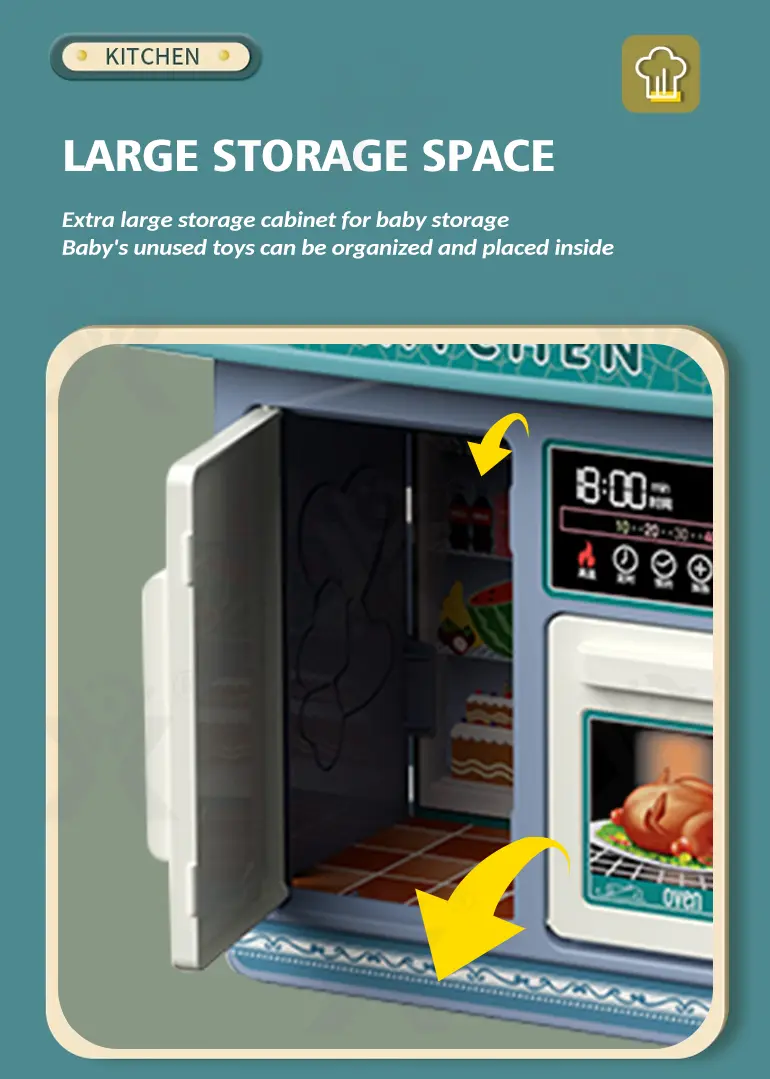 Wholeale Pretend Play Kitchen Toy Kit With Light & Music (TG2176435) — product detail panel 4