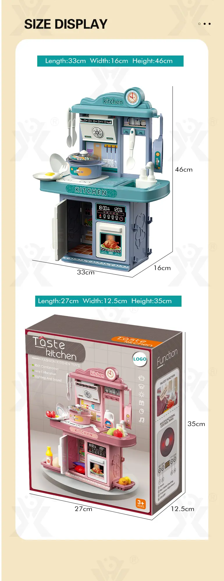 Wholeale Pretend Play Kitchen Toy Kit With Light & Music (TG2176435) — product detail panel 7
