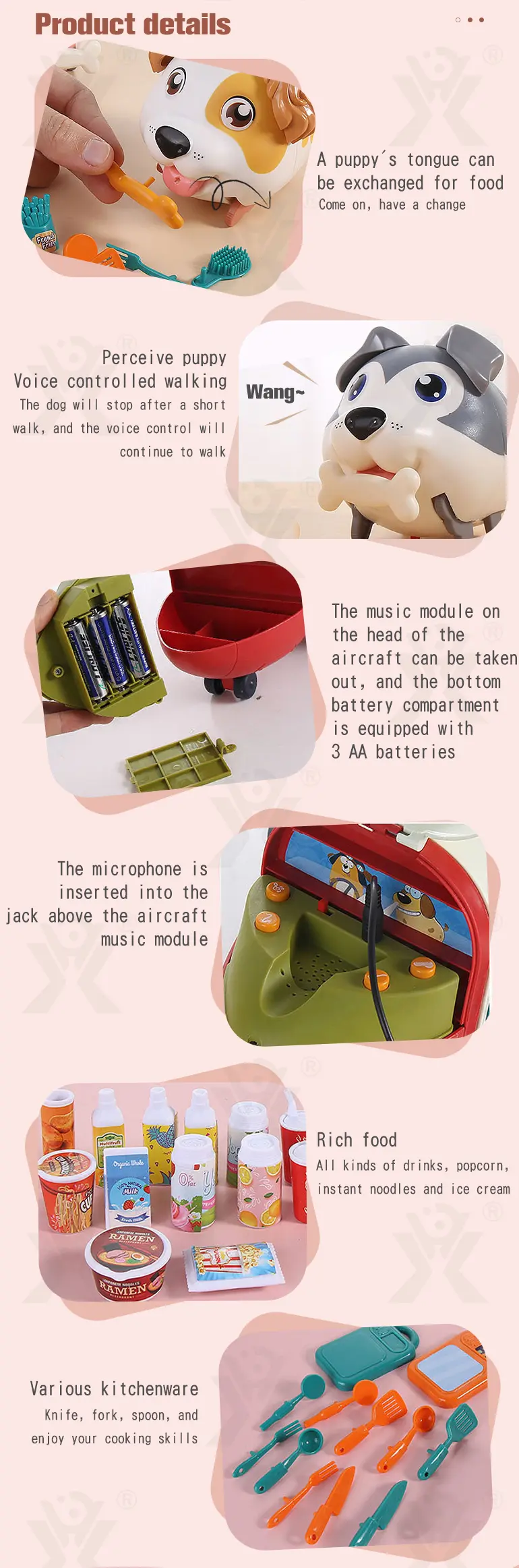 Sound-Activated Storage Aircraft Toy (TG2198222) — product detail panel 3