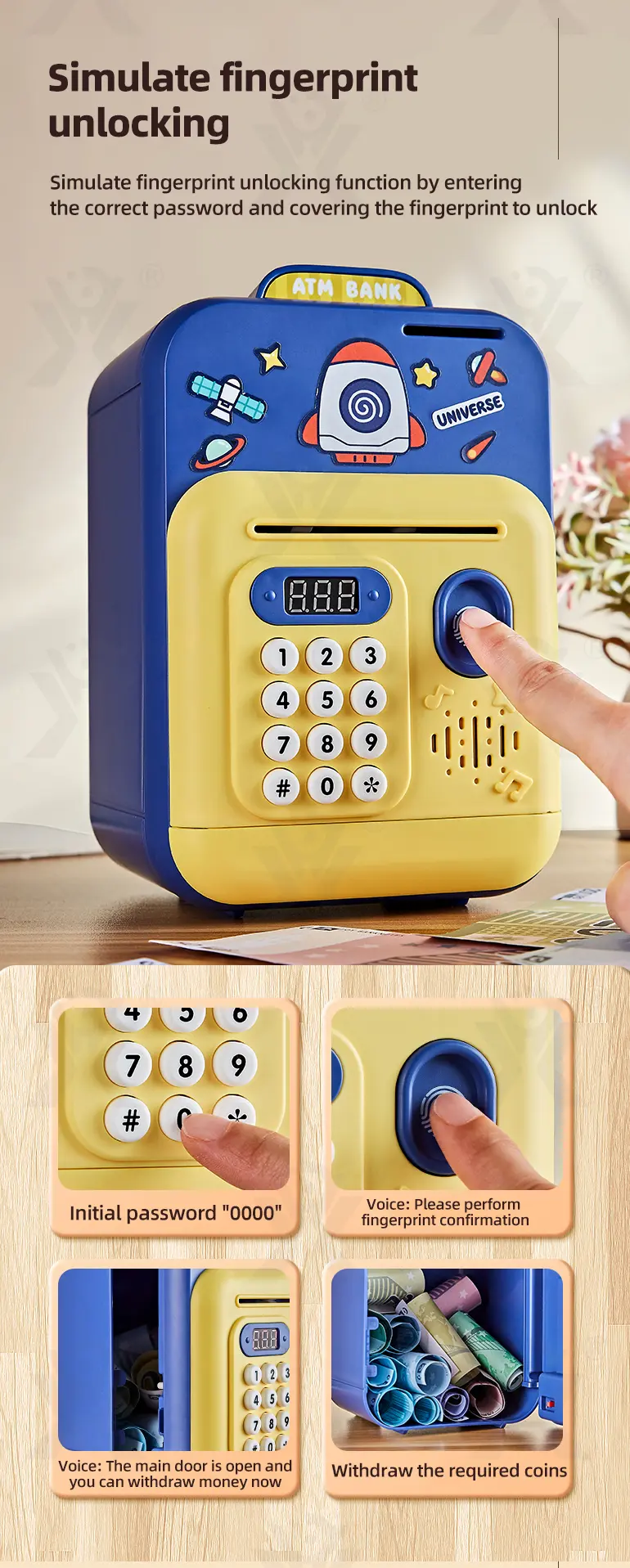 Cute Rabbit Deposit Toys with Intelligent Display (TG4211377) — product detail panel 5