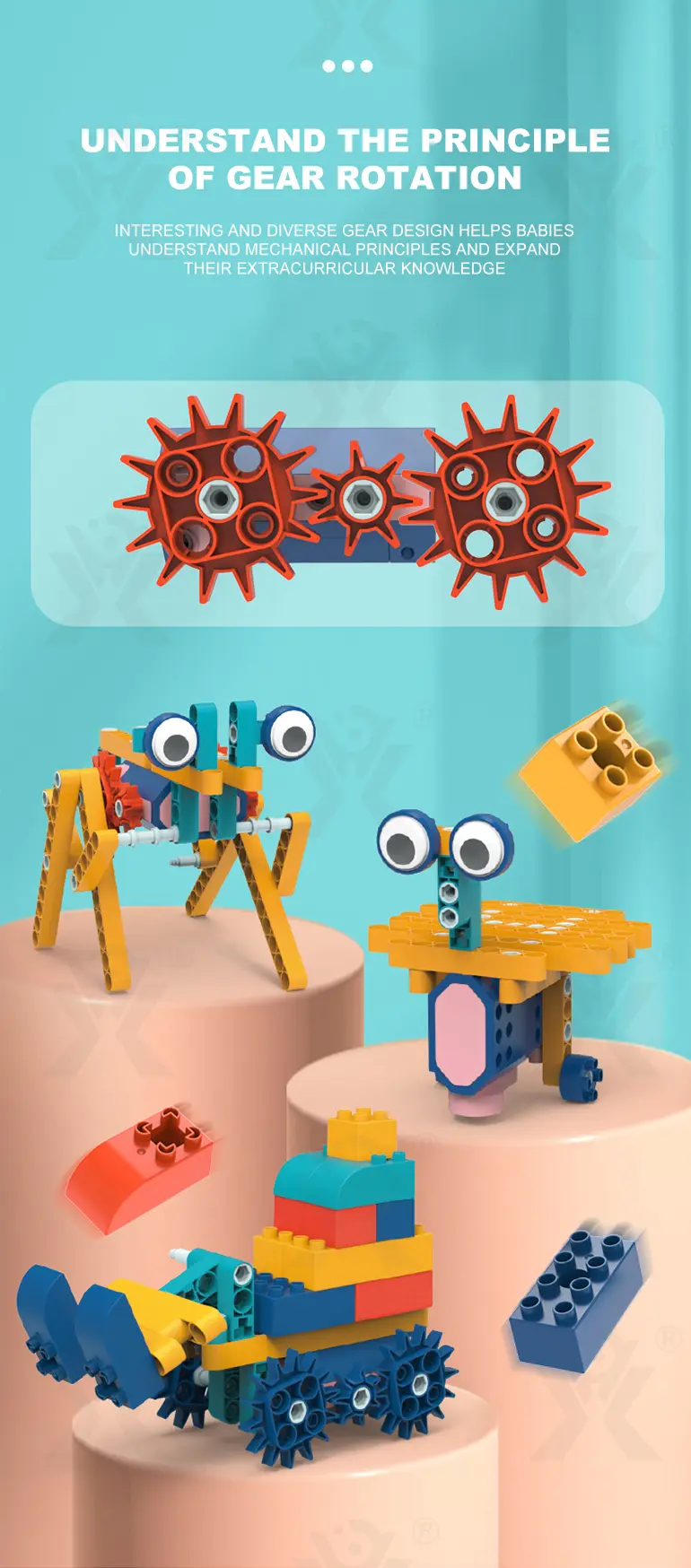 Bulk Mechanical Gear Building Block Toy Supply (TG4318586) — product detail panel 6