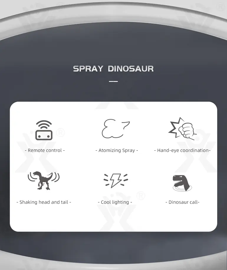 2.4GHz Remote Control Dinosaur Toy with Spray (TG4169503) — product detail panel 2