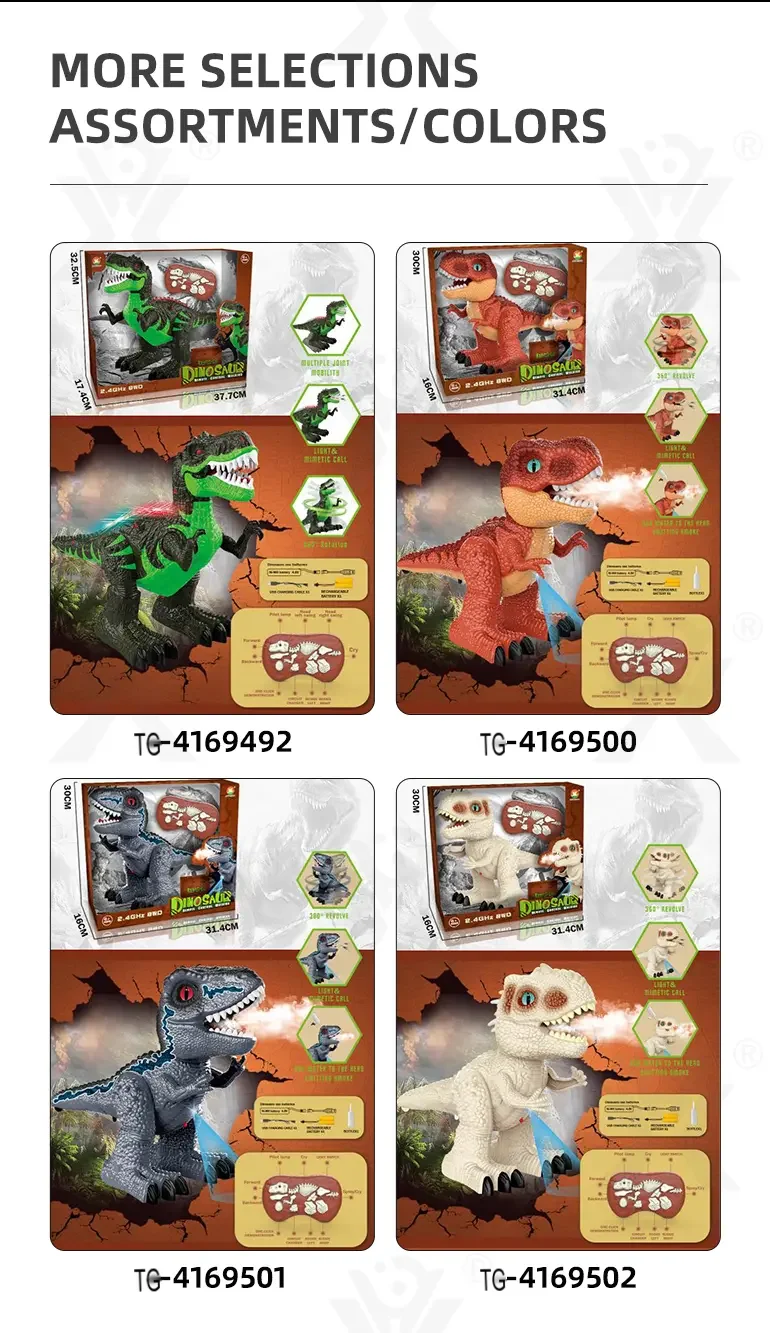 2.4GHz Remote Control Dinosaur Toy with Spray (TG4169503) — product detail panel 7