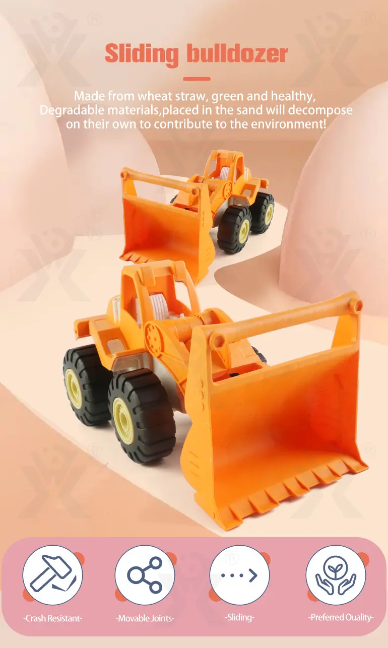 Eco-friendly Toys, Fun Bulldozer Toys Made of Biodegradable Materials (TG2320596) — product detail panel 1