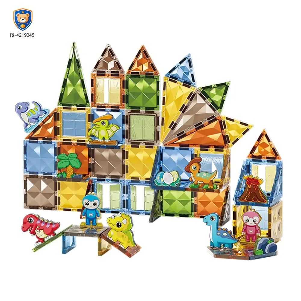 Dinosaur Park Magnetic Tiles Toy — product view 1