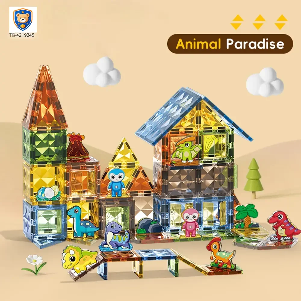 Dinosaur Park Magnetic Tiles Toy — product view 2