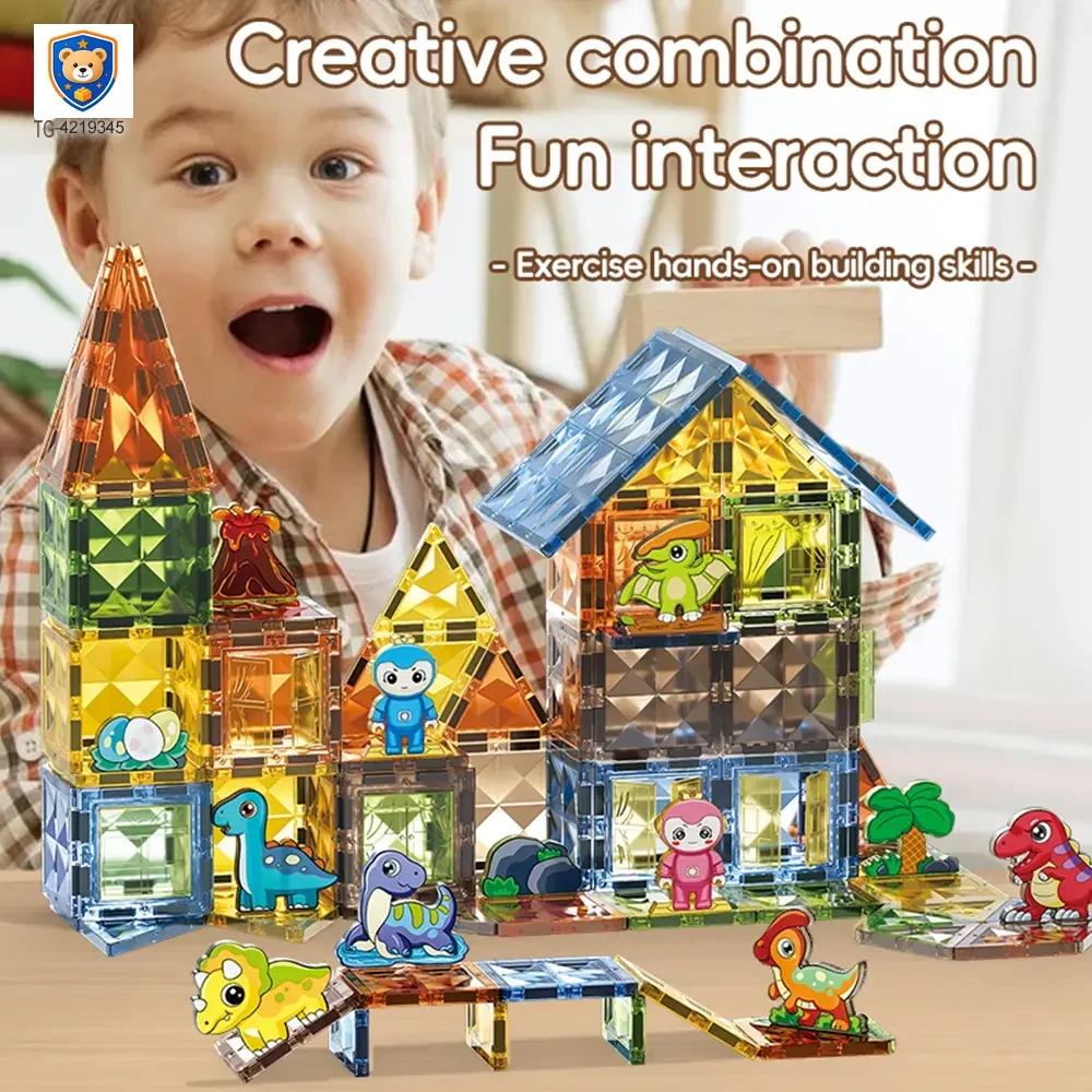 Dinosaur Park Magnetic Tiles Toy — product view 3