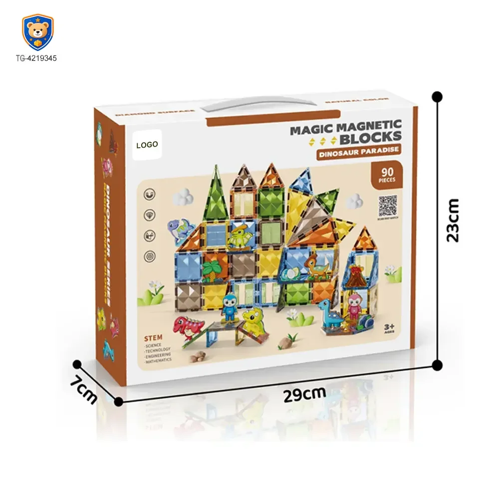 Dinosaur Park Magnetic Tiles Toy — product view 6
