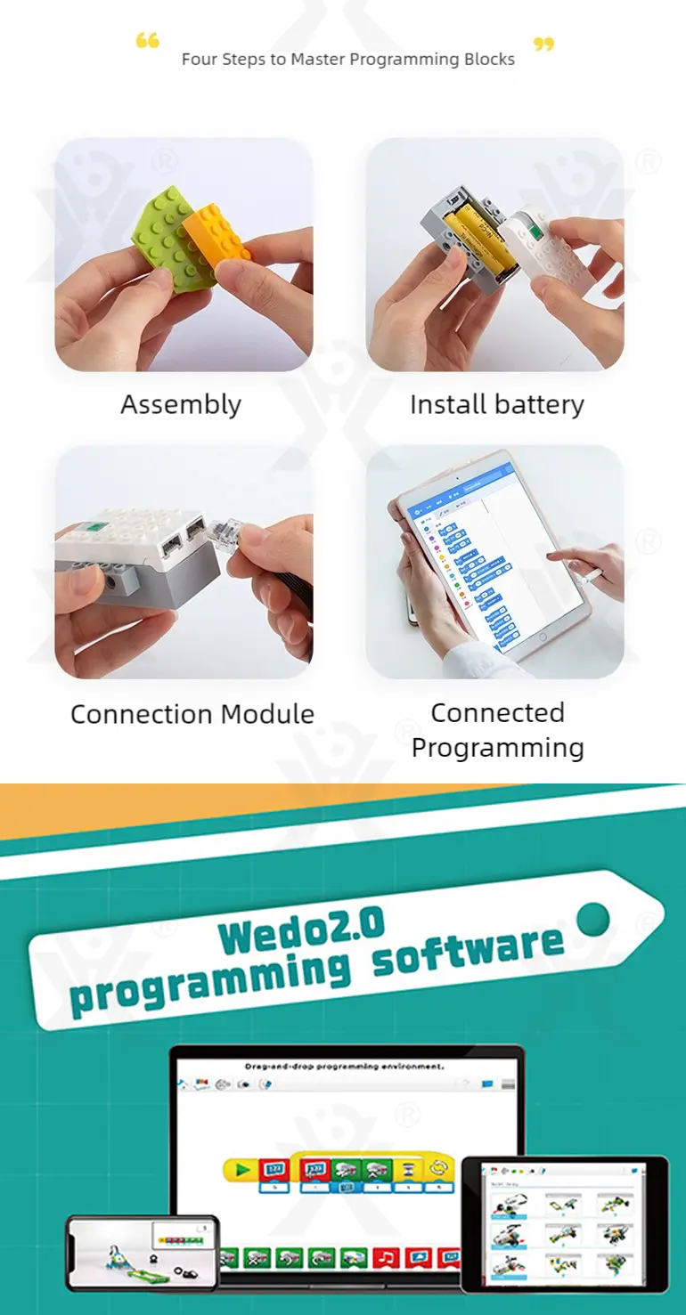 Bulk Programming Building Blcok Robot Toy for Wedo 2.0 Animals Course (TG4924257) — product detail panel 10