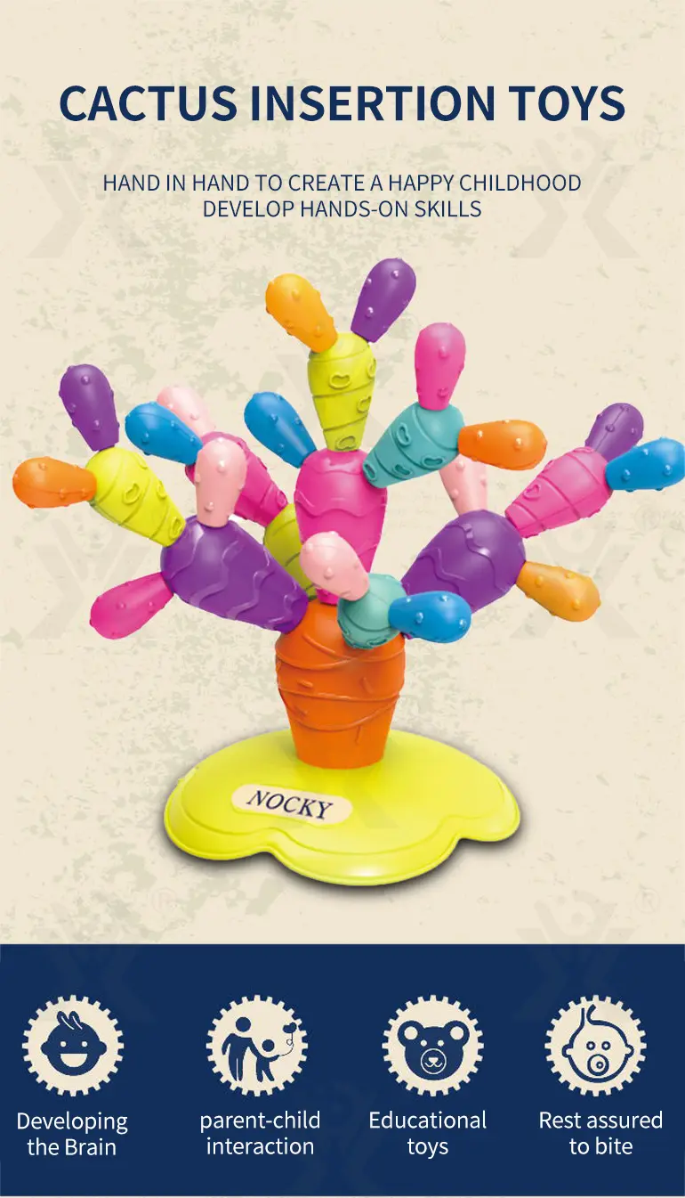 Montessori Cactus Toy, Stacking and Balancing Play (TG4057734) — product detail panel 1