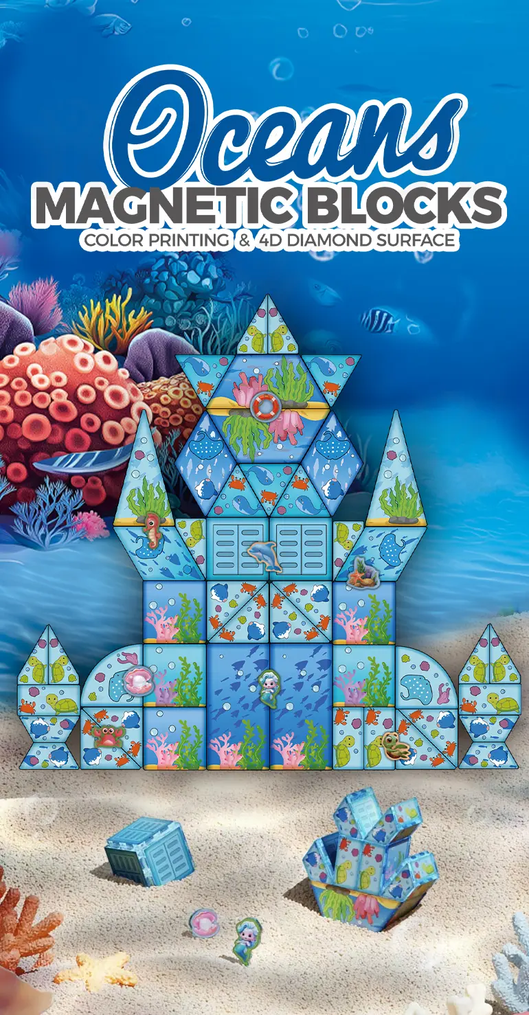Colorful Ocean Series Magnetic Tile Set (TG4481008) — product detail panel 1