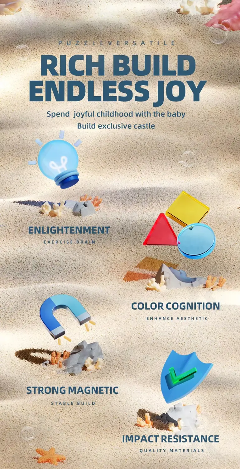 Colorful Ocean Series Magnetic Tile Set (TG4481008) — product detail panel 2