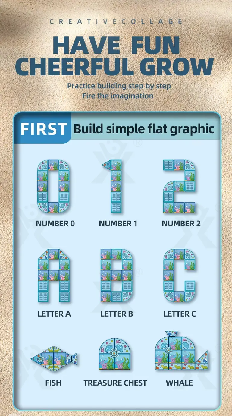 Colorful Ocean Series Magnetic Tile Set (TG4481008) — product detail panel 3