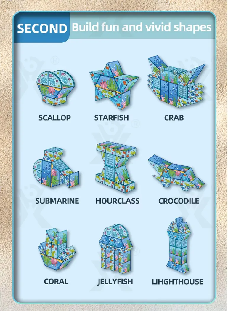 Colorful Ocean Series Magnetic Tile Set (TG4481008) — product detail panel 4