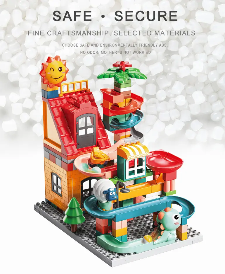 Cottag Track Toy, 230PCS, Dinosaur Farm Theme, DIY Assembly Toy (TG2228314) — product detail panel 4