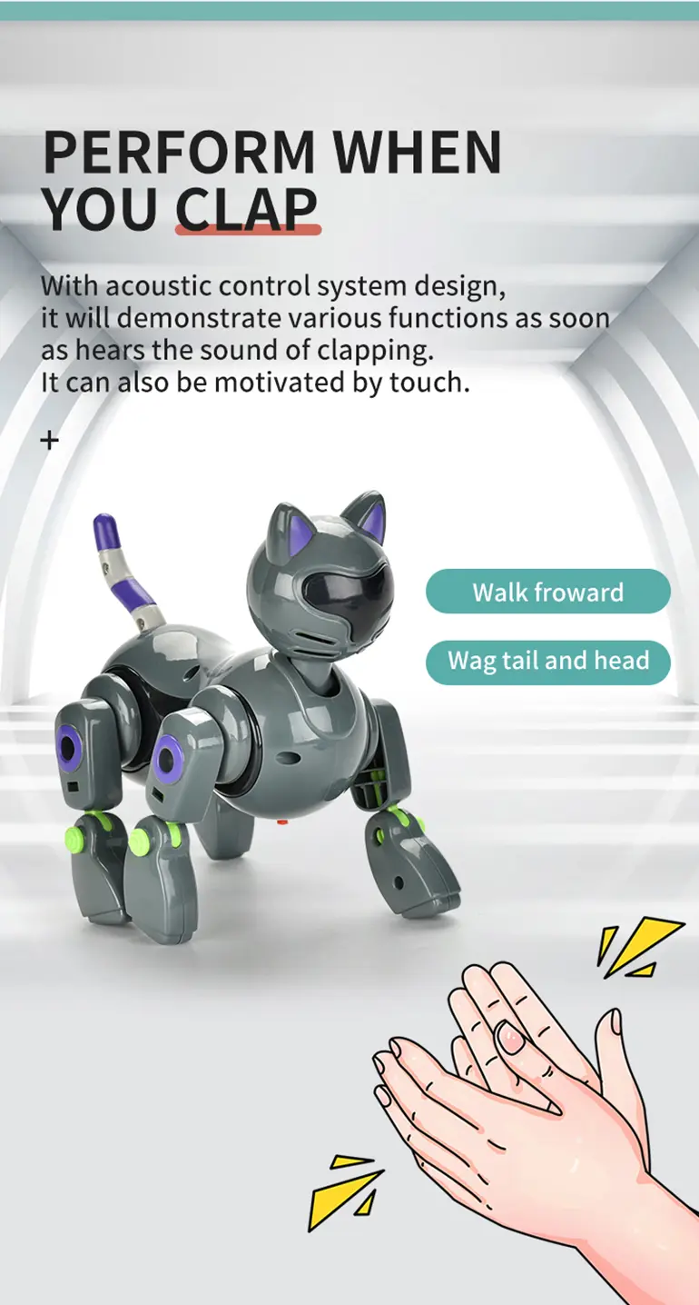 Electric Mechanical Cat Toy with Clap Induction (TG2015514) — product detail panel 2