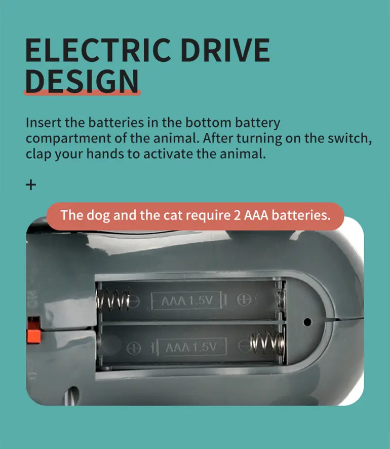 Electric Mechanical Cat Toy with Clap Induction (TG2015514) — product detail panel 3