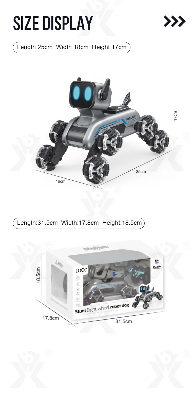 Srunt Robot Dog, Eight-Wheeled, Cool Robot For Gifts (TG4358151) — product detail panel 12
