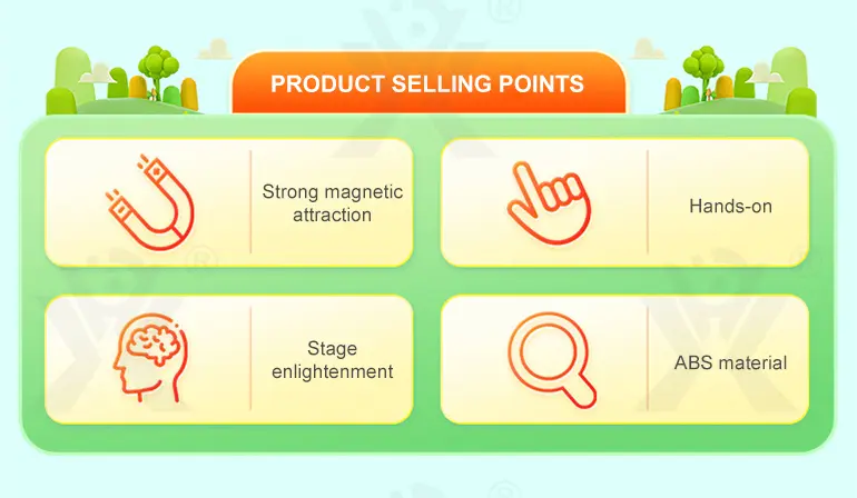 Farm-Themed Magnetic Tiles Toy, Animals-diy Building Blocks (TG4306635) — product detail panel 2