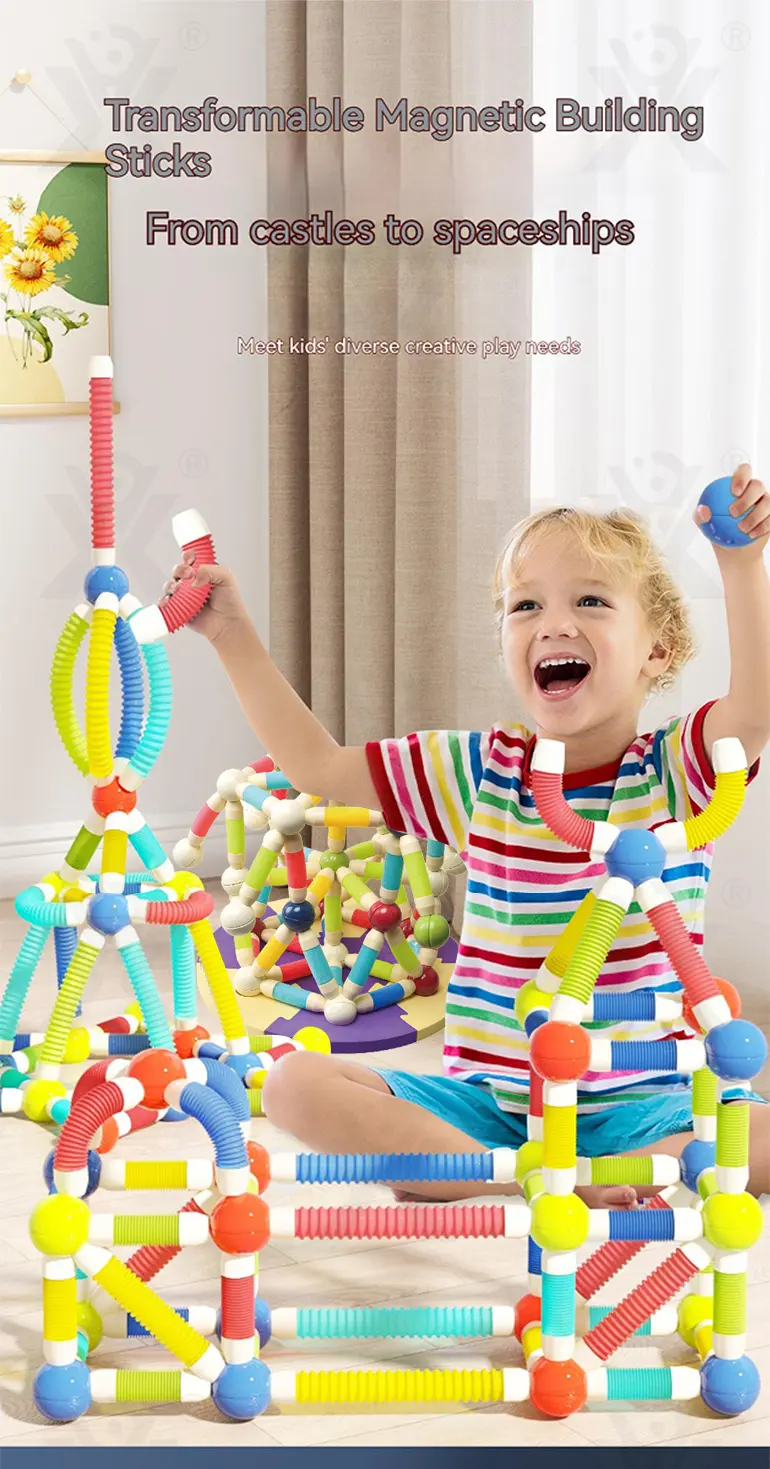 Retractable Magnetic Stick Building Toy Set (TG5049514) — product detail panel 1