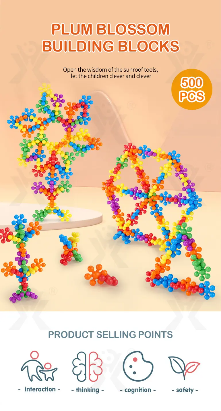 Plum Blossom Building Blocks, 3D Snowflake (TG4003148) — product detail panel 1