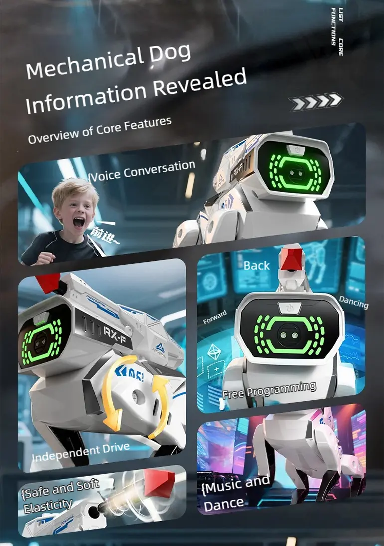 AI Bionic Mechanical Dog Toy with Voice & Dance (TG5081484) — product detail panel 2