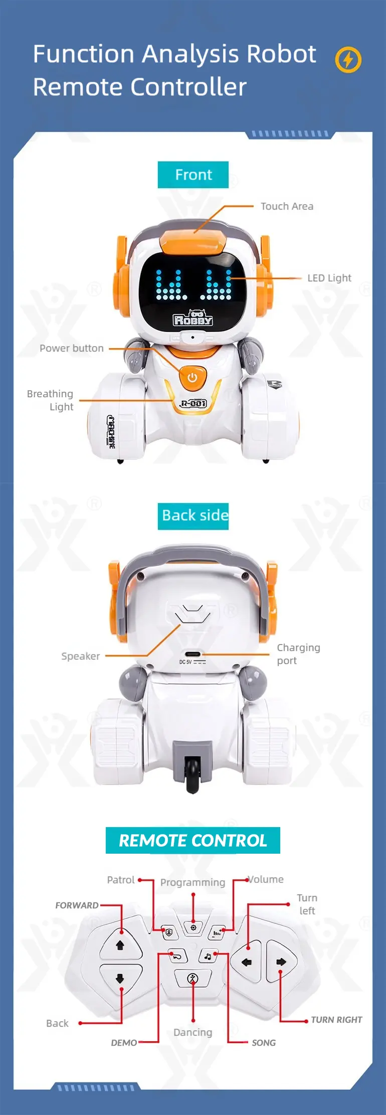 Cute Intelligent Robot at Factory Price (TG4501534) — product detail panel 8