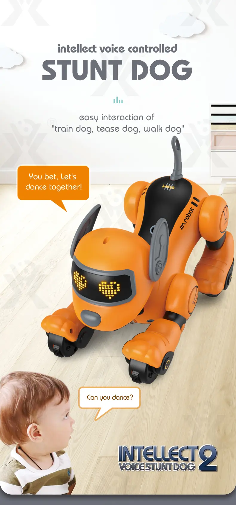 Voice-Controlled Robot Dog Toy with Smart Follow, RC (TG4162529) — product detail panel 1