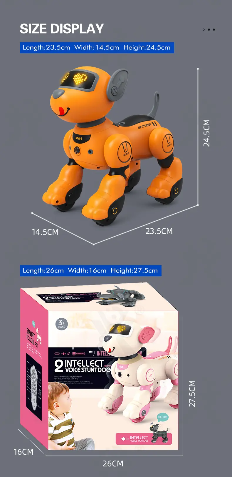 Voice-Controlled Robot Dog Toy with Smart Follow, RC (TG4162529) — product detail panel 11