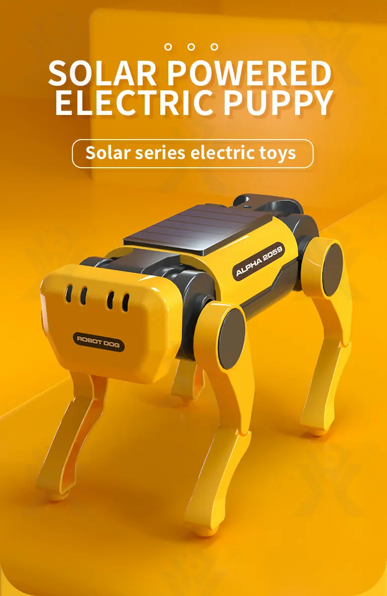 Solar-Powered Robotic Dog Toy, Electric Mechanical Pet Robot (TG2188019) — product detail panel 1