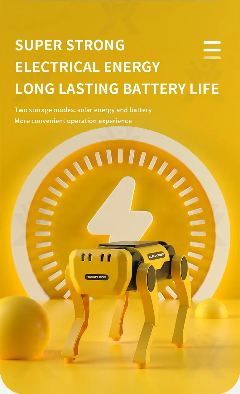 Solar-Powered Robotic Dog Toy, Electric Mechanical Pet Robot (TG2188019) — product detail panel 4