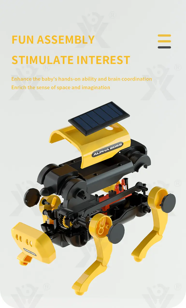Solar-Powered Robotic Dog Toy, Electric Mechanical Pet Robot (TG2188019) — product detail panel 6