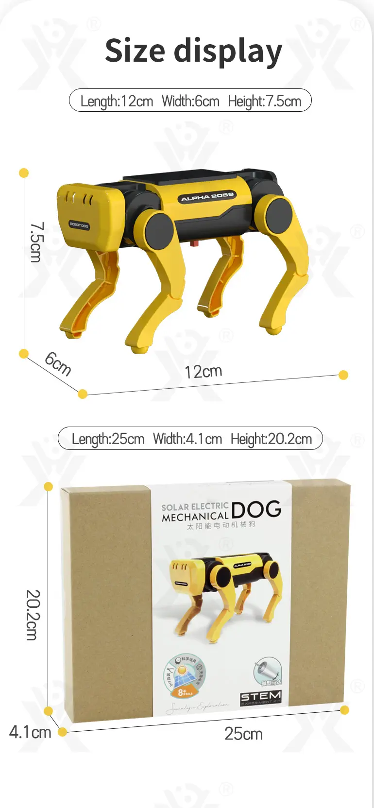 Solar-Powered Robotic Dog Toy, Electric Mechanical Pet Robot (TG2188019) — product detail panel 9