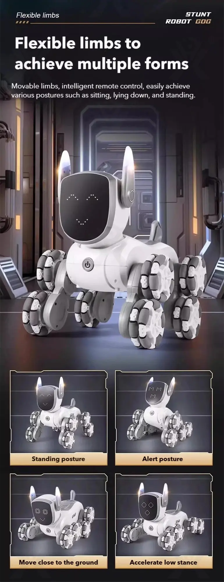 8-Wheeled Robot Dog with Voice & Stunt Features (TG5058680) — product detail panel 4
