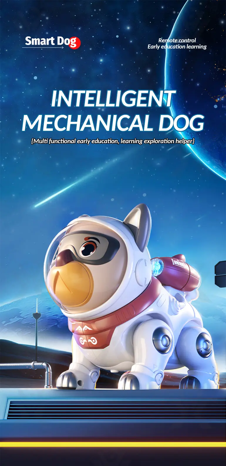 Cute Mechanical Dog Toy with Remote & Lights (TG4400999) — product detail panel 1