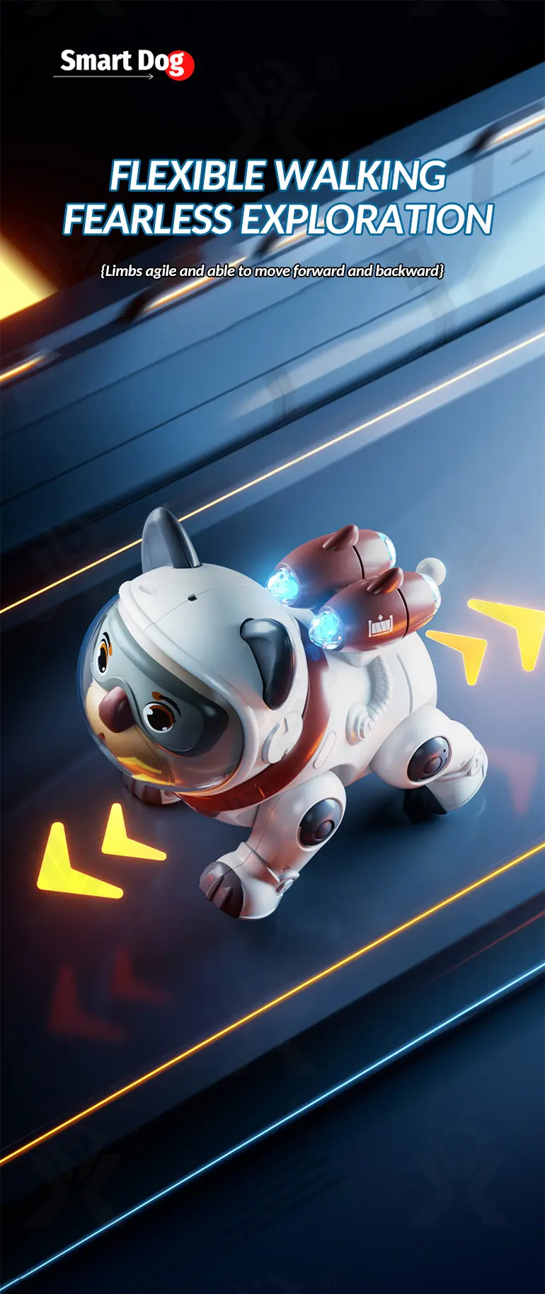 Cute Mechanical Dog Toy with Remote & Lights (TG4400999) — product detail panel 3