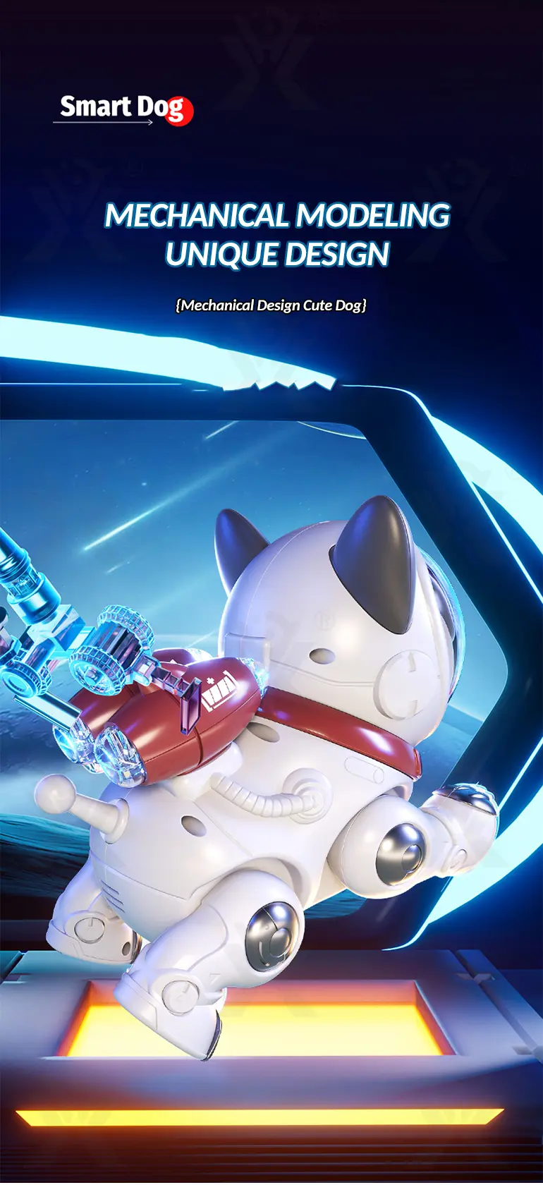 Cute Mechanical Dog Toy with Remote & Lights (TG4400999) — product detail panel 7