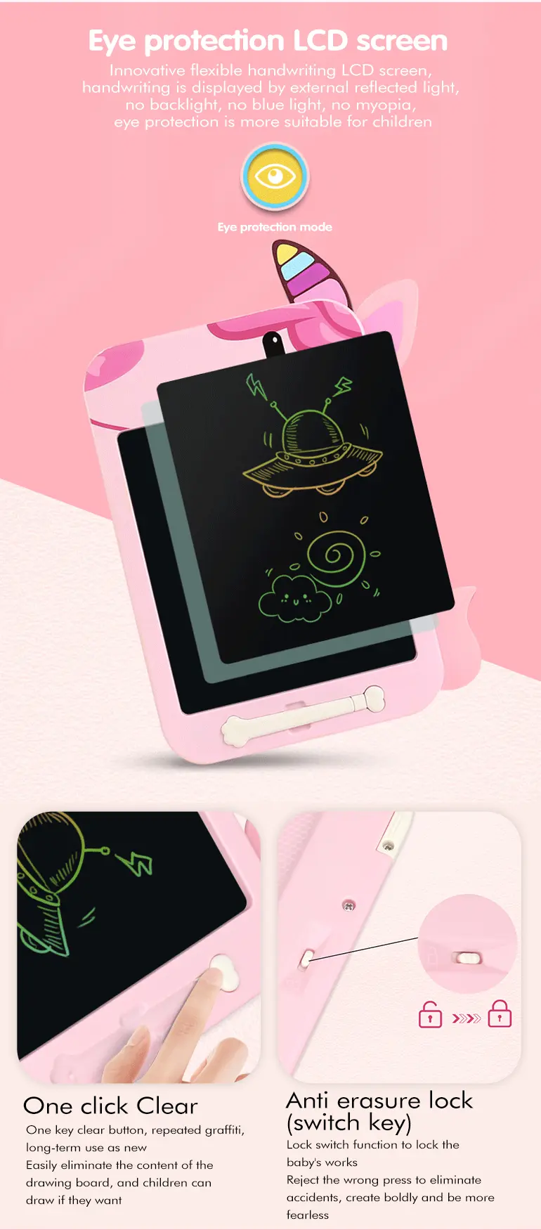 LCD Drawing Board, Writing Tablet (TG2100675) — product detail panel 2