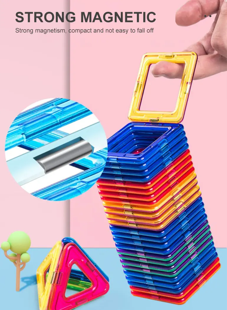 Magnetic Tile Building Blocks, 50 Pcs (TG2242364) — product detail panel 2