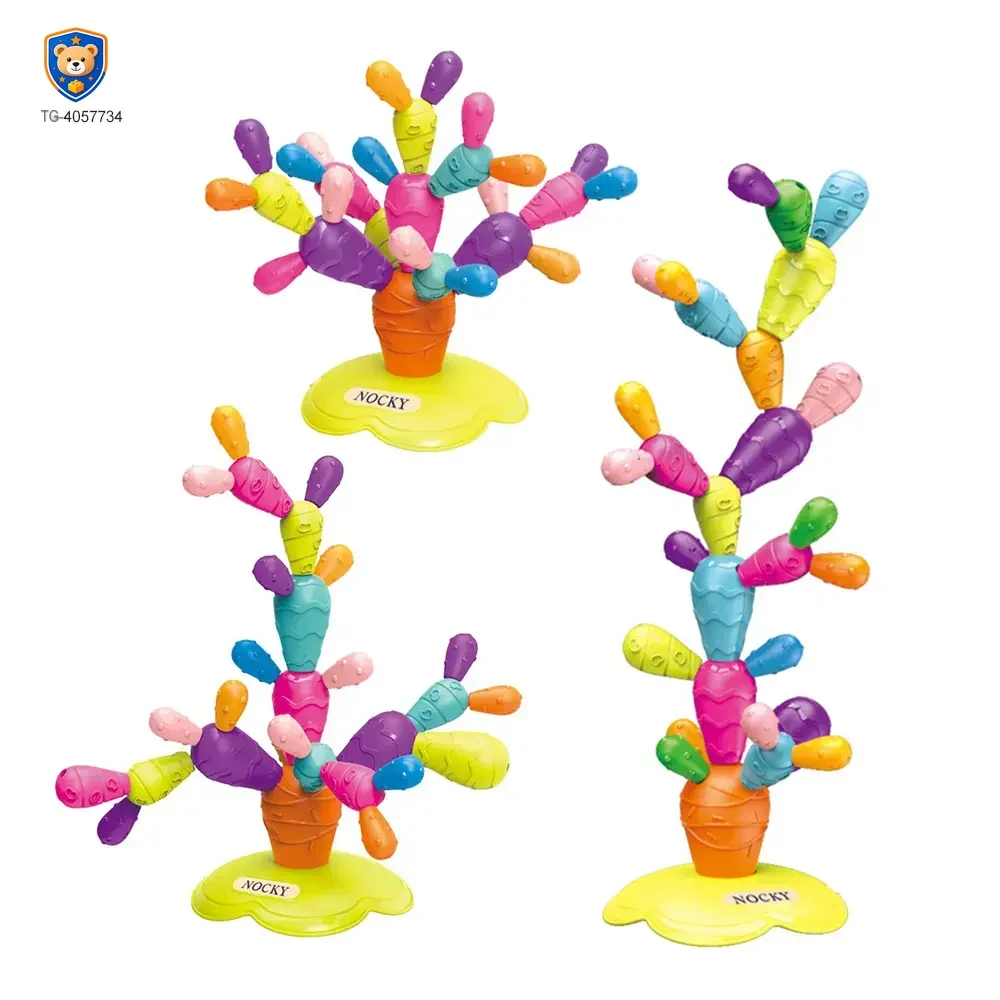 Montessori Cactus Toy, Stacking and Balancing Play — product view 4