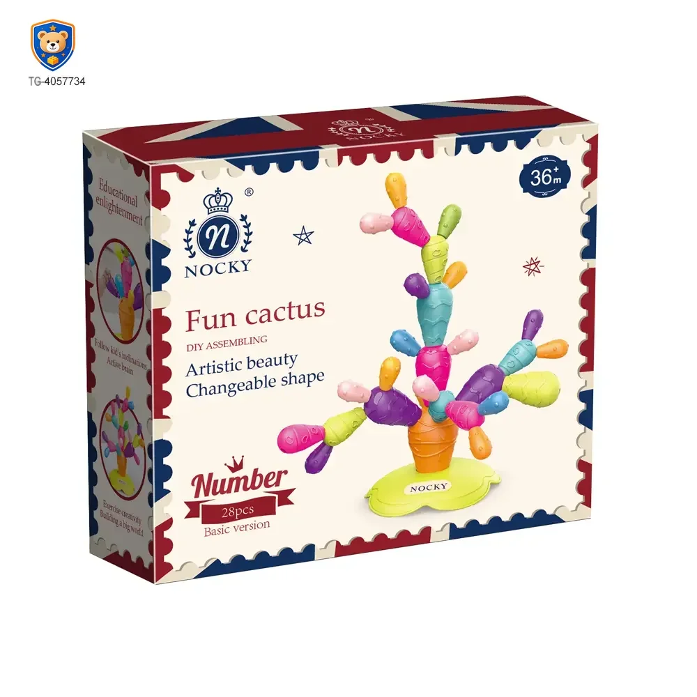Montessori Cactus Toy, Stacking and Balancing Play — product view 6